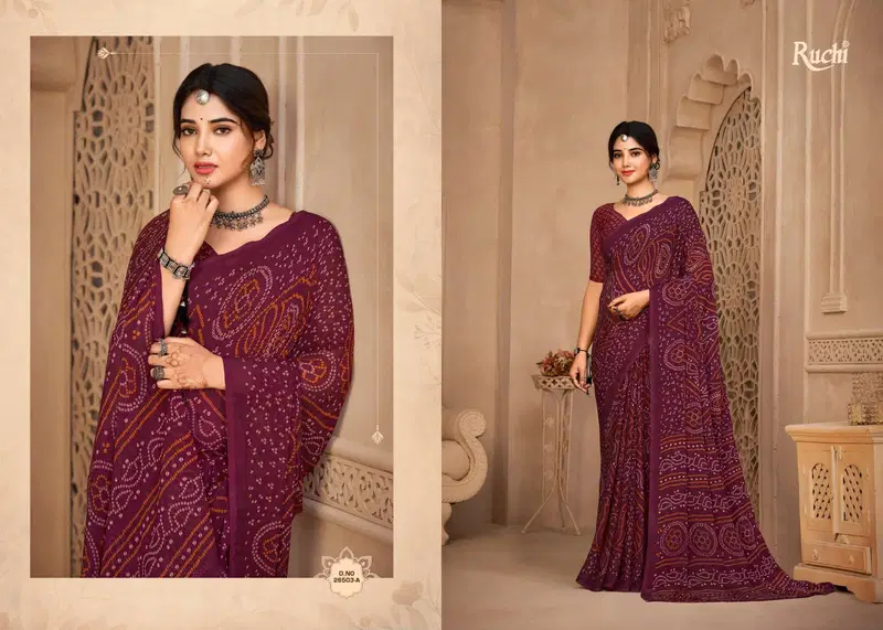 Star Chiffon Hits By Ruchi Chiffon Printed Wholesale Daily Wear Saree In India